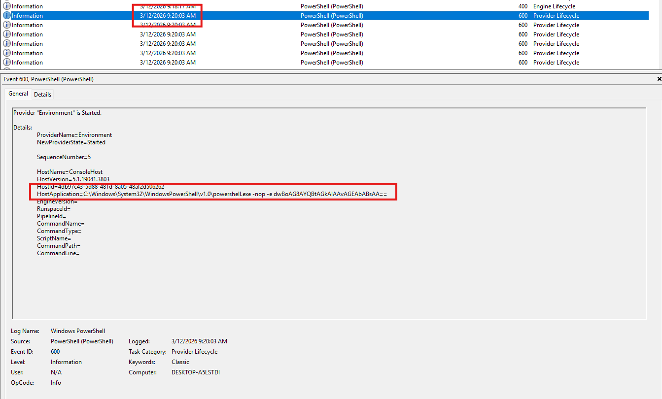 Windows Powershell Log Start
