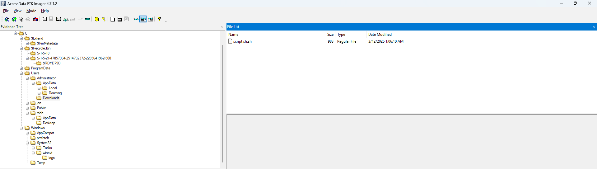 script.sh.sh lying in the download folder