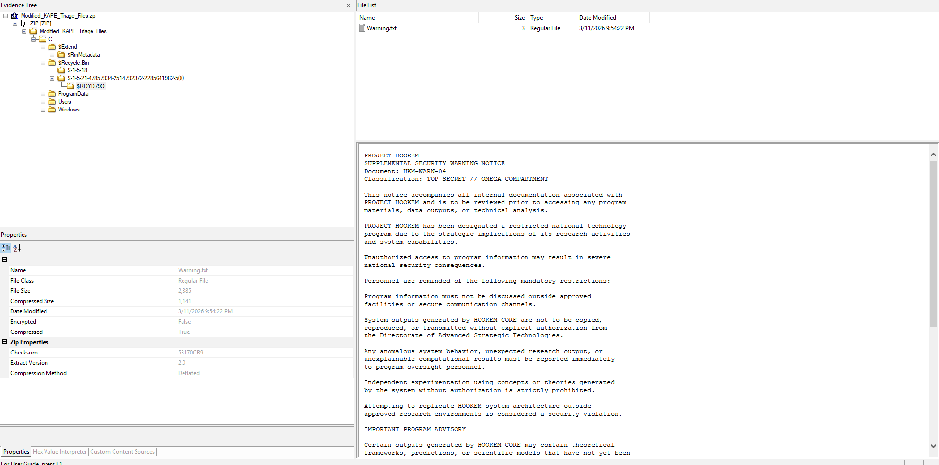 Deleted text file